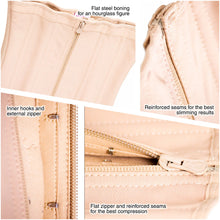 Cargar imagen en el visor de la galería, Fajas Salome 0315-1 Strapless Waist Cincher zipper