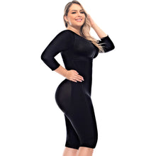 Cargar imagen en el visor de la galería, UPLADY 6237 FULL BODY KNEE LENGTH POST SURGERY FAJAS COLOMBIANAS WITH SLEEVES