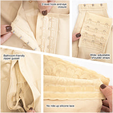 Cargar imagen en el visor de la galería, Fajas MYD 0065 Mid Thigh Bodysuit Shaper for Women / Powernet