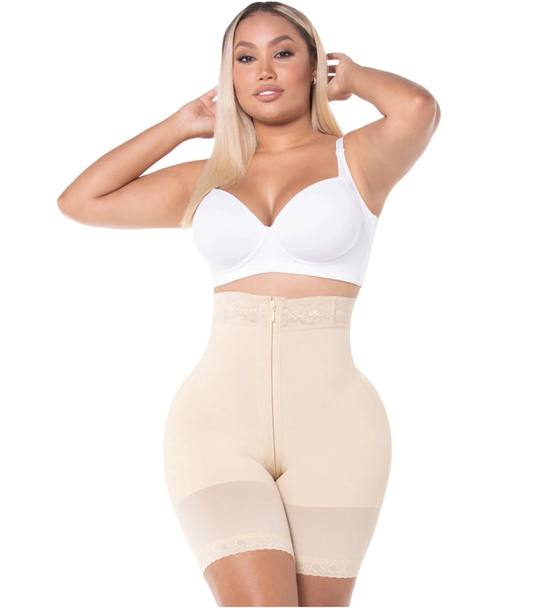 FAJAS MYD 00728 HOURGLASS POST SURGERY BBL EXTRA HIGH WAIST SHAPEWEAR T SHORTS FOR TUMMY CONTROL / POWERNET