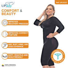 Load image into Gallery viewer, UPLADY 6237 FULL BODY KNEE LENGTH POST SURGERY FAJAS COLOMBIANAS WITH SLEEVES
