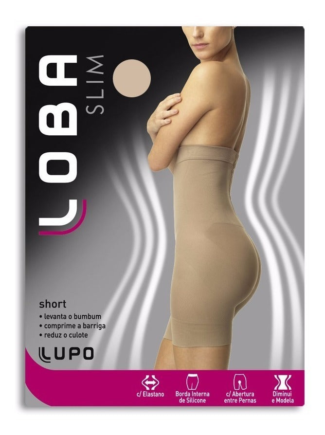 Lupo Loba 5694 Slim Women's Hi-Rise Shorts with Opening Shapewear