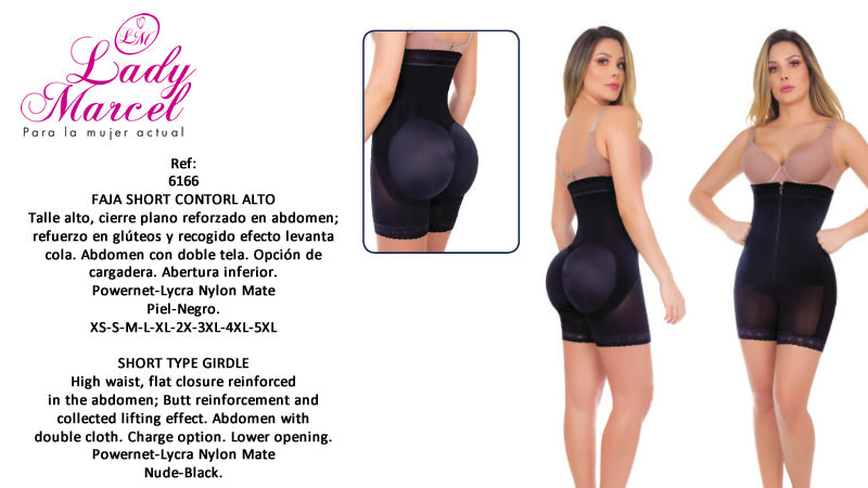 Faja short strapless levanta cola Up Lady Ref. 6166