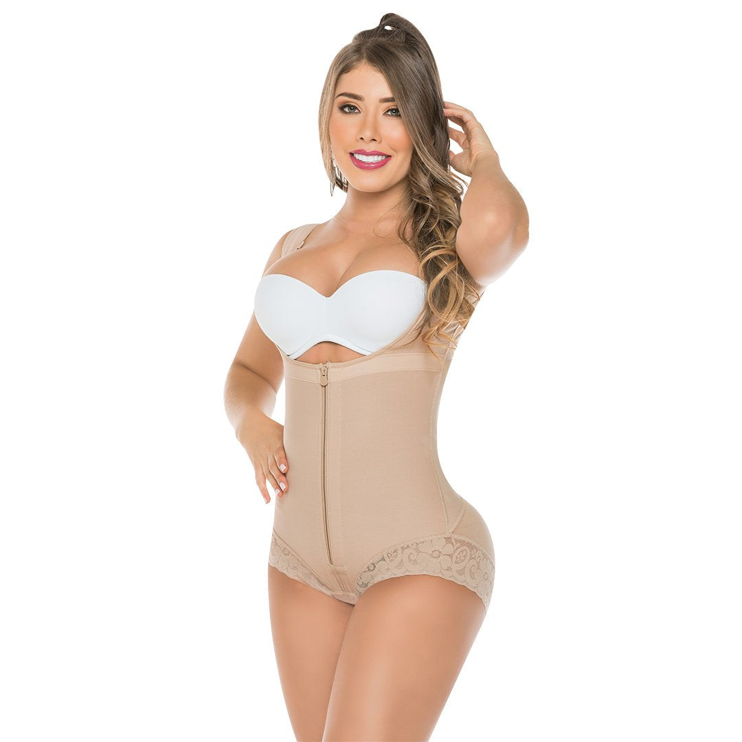 Faja Body Manga Sisa y Panty con Encaje Salomé