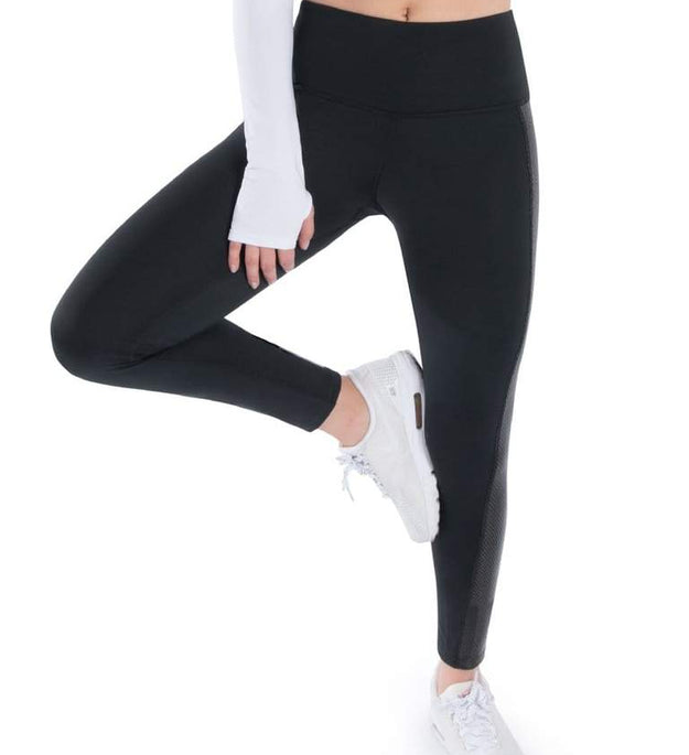 Leggings de yoga negros elásticos para mujeres - Pantalones de  entrenamiento hasta el tobillo con diseño superpuesto para comodidad y  estilo