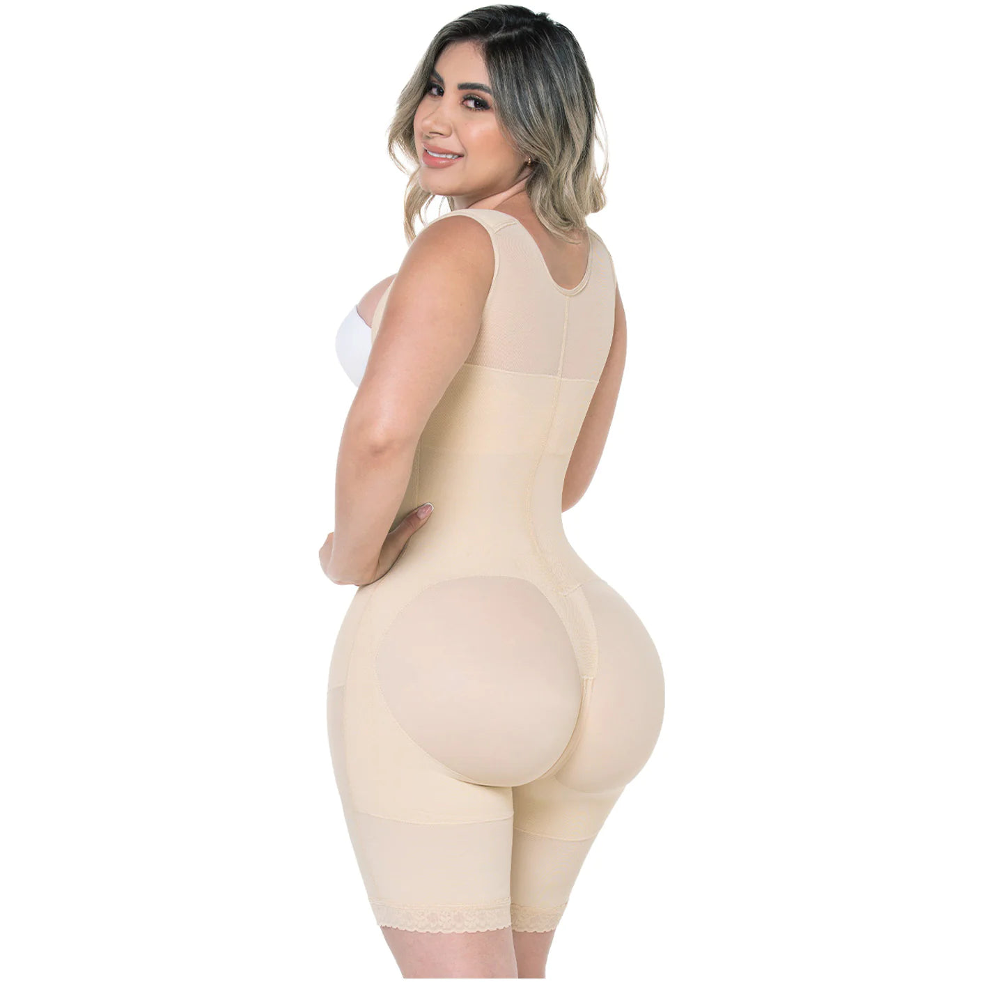Fajas MYD 0489 | Fajas Colombianas Post Surgery Mid Thigh Shapewear Bodysuit for Guitar and Hourglass Body Types