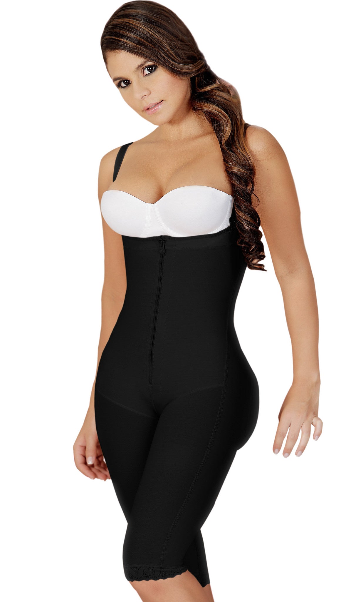 Short strapless girdle with flannel Salomé 0527