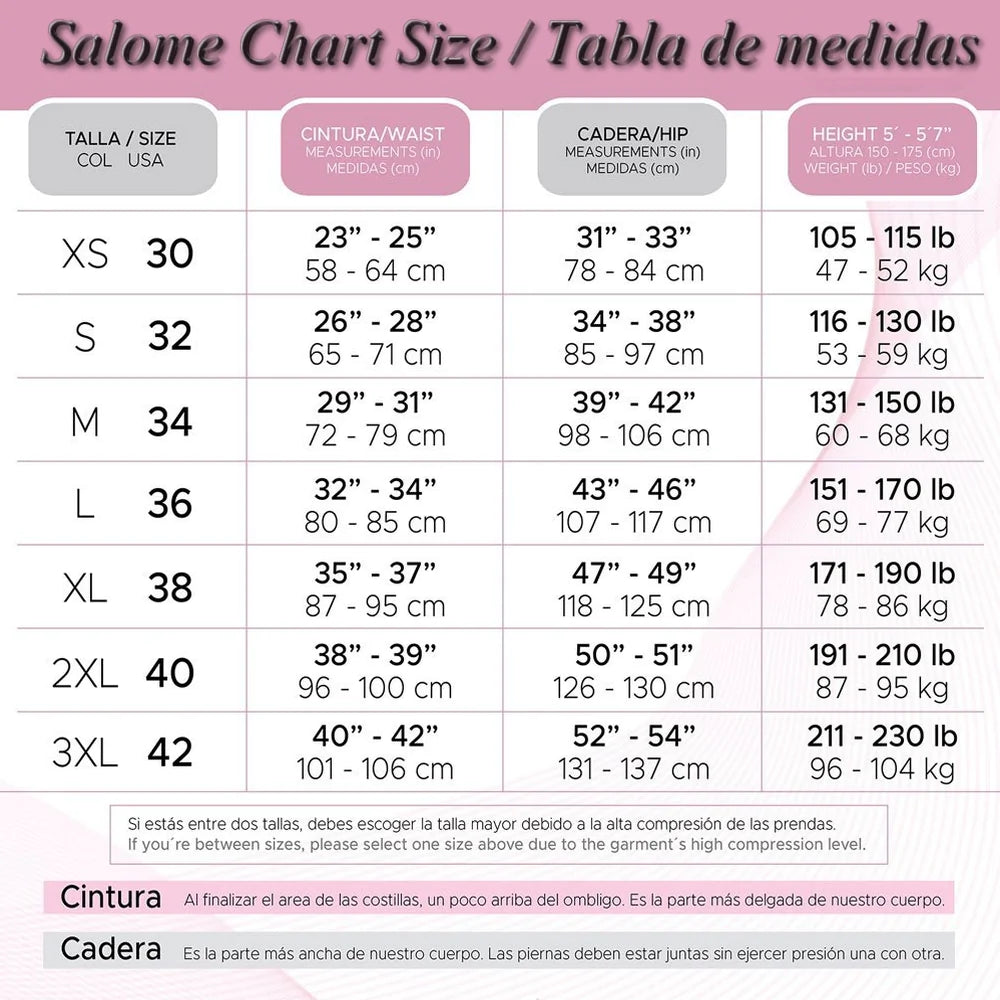 Table Coccyx Shapewear Salome Ref.2510